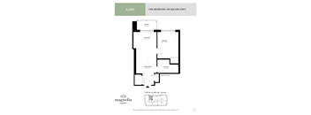 a floor plan of a bedroom apartment